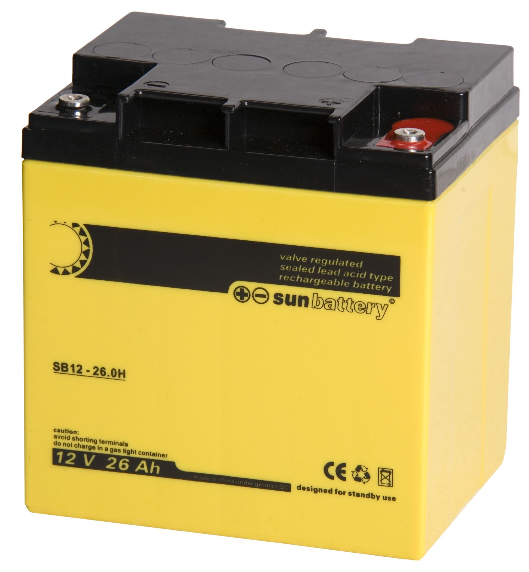 SB12-26H (12V / 26.0Ah) - SUN BATTERY